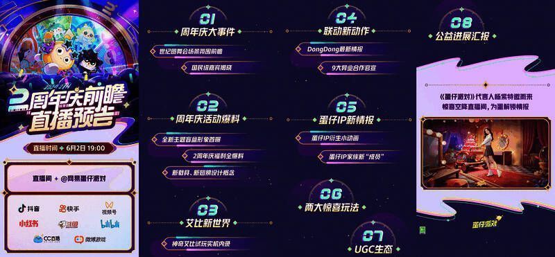 《蛋仔派对》2周年直播前瞻宣传图