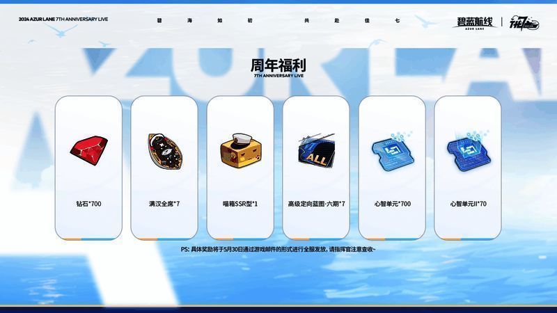 《碧蓝航线》七周年福利画面