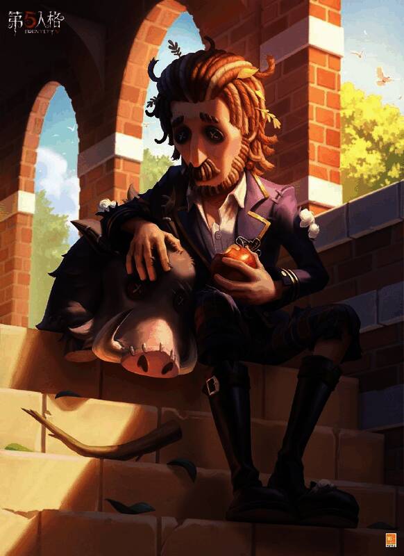 野人-‘野孩子’与野猪依偎的画面