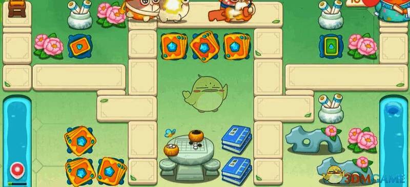 保卫萝卜4梁波波与祝秋秋第89关上方补充卡牌清理怪物，下方卡牌清理周边道具示意图