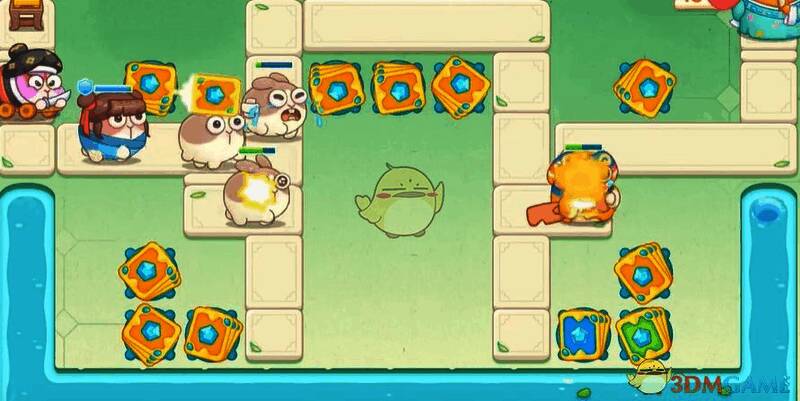 保卫萝卜4梁波波与祝秋秋第89关清理道具后增加卡牌并提升等级通关示意图