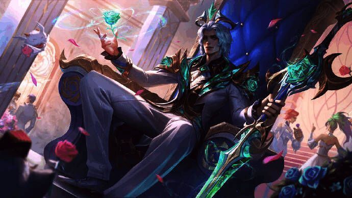 《英雄联盟手游》水晶玫瑰系列皮肤宣传图5