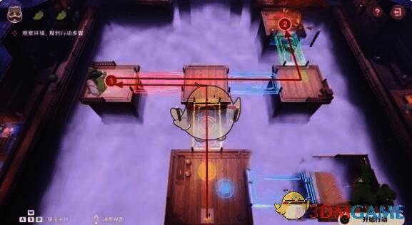 原神不思议分身幻梦第5天第三回合路线示意图