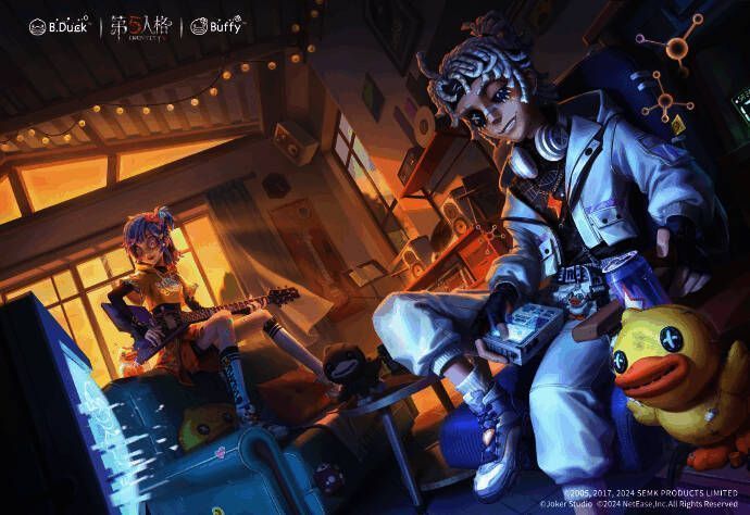 第五人格与 B.Duck 小黄鸭联动宣传图