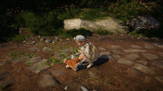 暖暖与动物互动画面