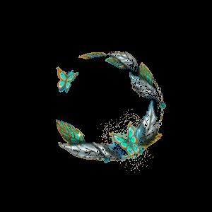 染霞映翠·蝶翼动态头像框展示图