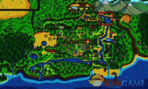 深山湖泊位置示意图