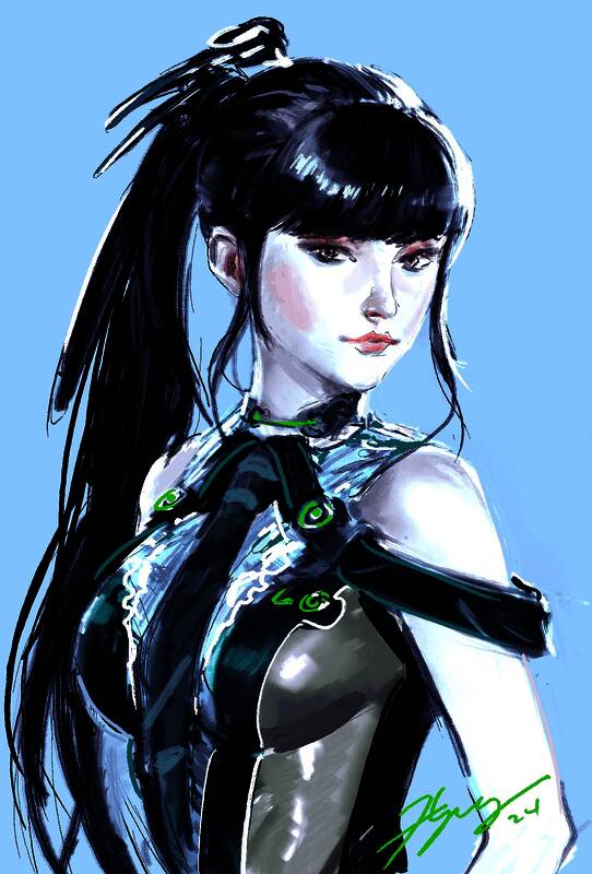 《星刃》女主角 EVE 新艺术图