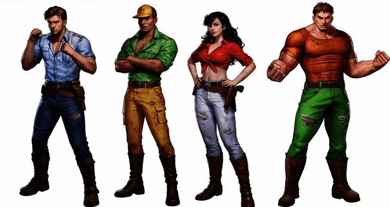 四名主角技能展示