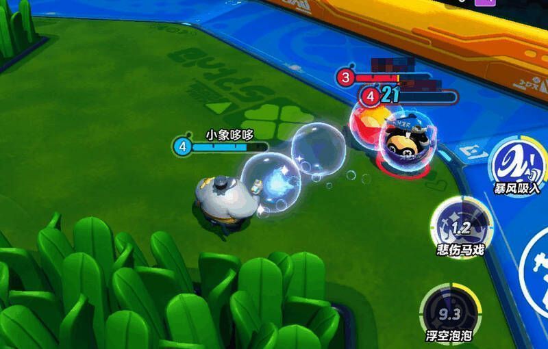 流浪小象哆哆施展浮空泡泡技能图