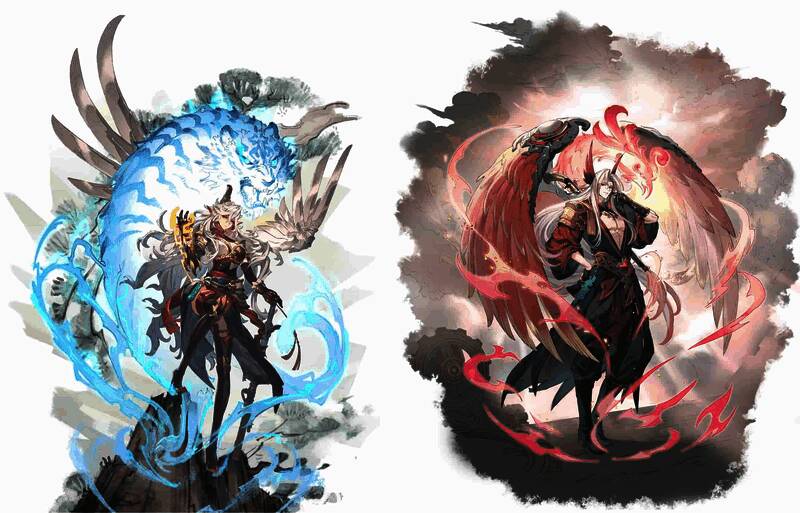 白虎监兵和朱雀陵光形象图