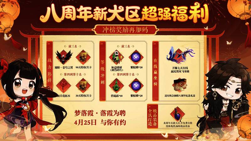 倩女幽魂手游八周年活动奖励展示图