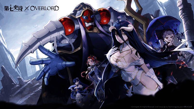 第七史诗与OVERLORD联动角色合影图