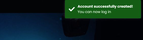 账号注册成功提示