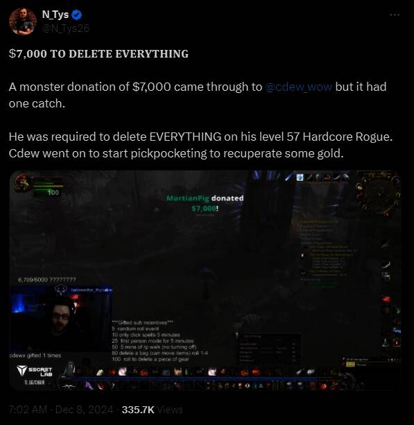 主播Cdew在Twitch平台直播画面