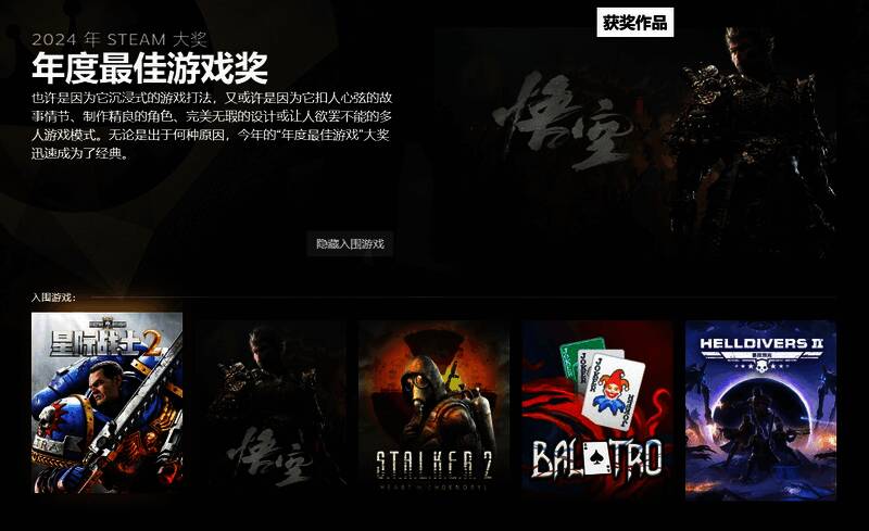 年度最佳游戏《黑神话》相关图片