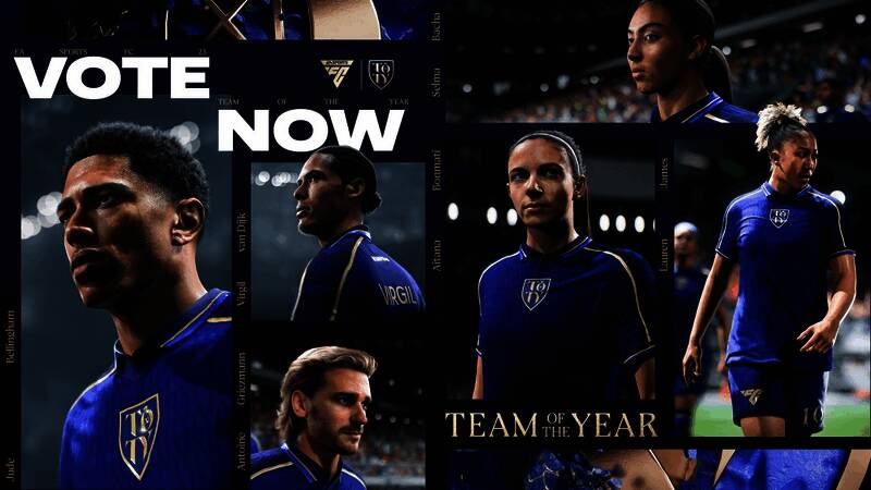EA SPORTS FC年度最佳阵容相关宣传图