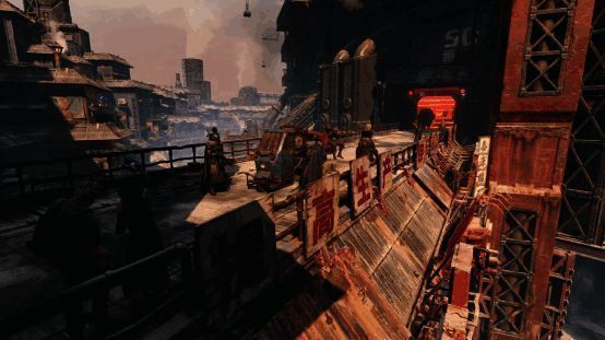 天台上情侣拍照画面