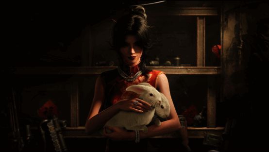 龙门客栈老板娘抱着双头兔画面