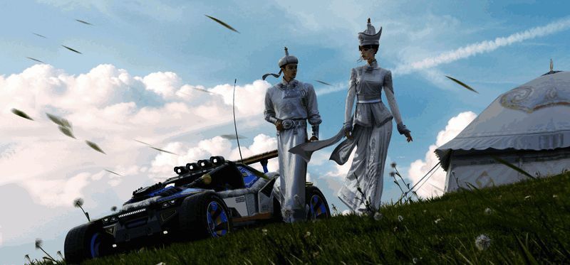 鸿雁归情时装展示图