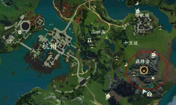 藏锋岩区域地图