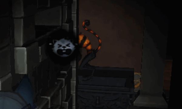 调整小熊猫在棺材位置画面