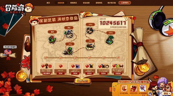 《冒险岛：联盟的意志》预约奖励宣传图