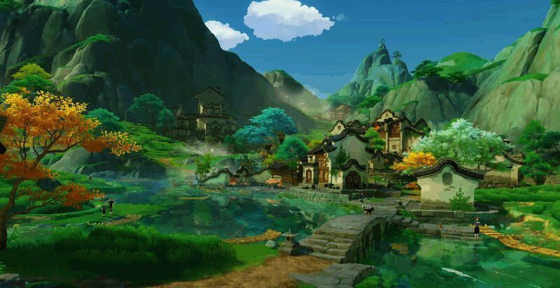 原神沉玉谷人文建筑