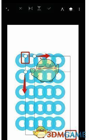 painter软件中选择图案缝制工具的界面图