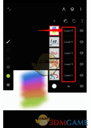 painter软件展开图层面板示例图