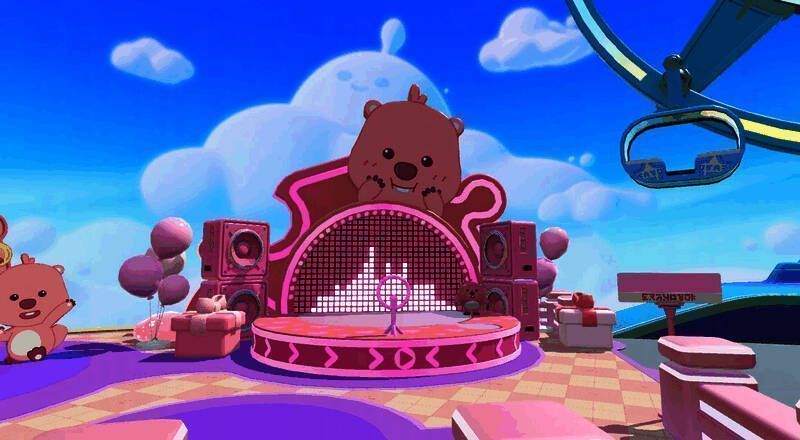 赞萌露比舞台活动现场图