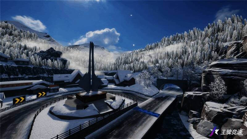 《王牌竞速》雪域飞驰赛道景色图