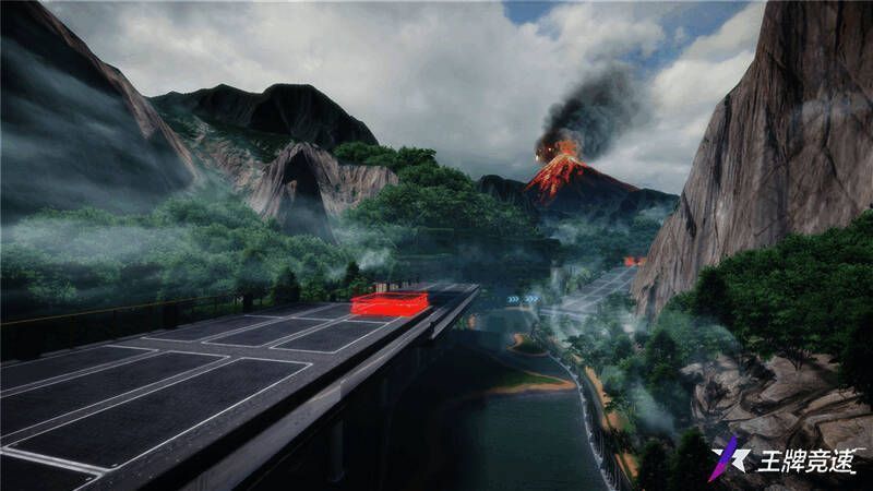 《王牌竞速》龙行天下赛道火山喷发场景图