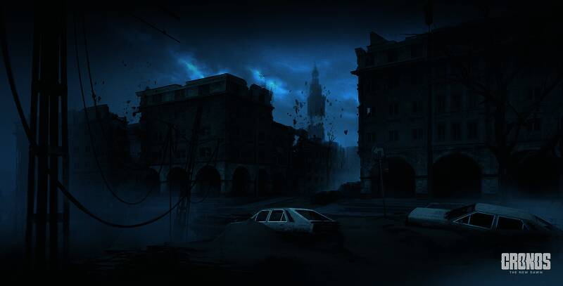 《时间旅者:重生曙光》概念图,呈现迷雾和破败恐怖场景