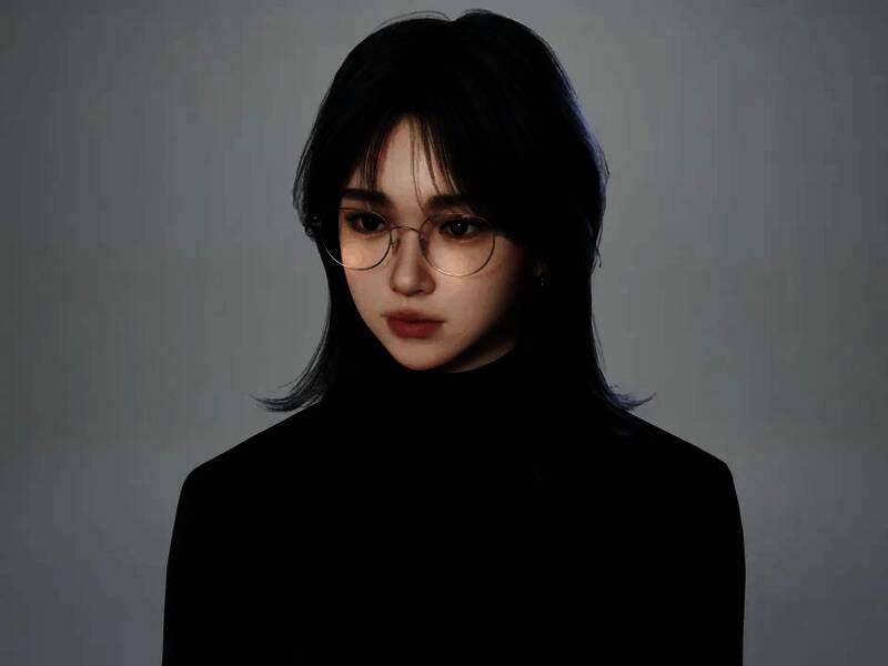 inZOI长发知性美女捏脸参考图1