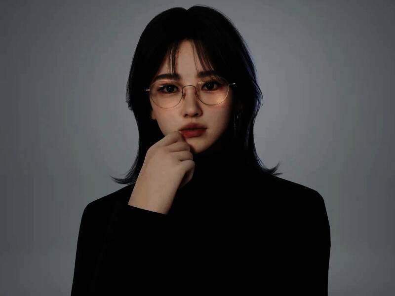 inZOI长发知性美女捏脸参考图4