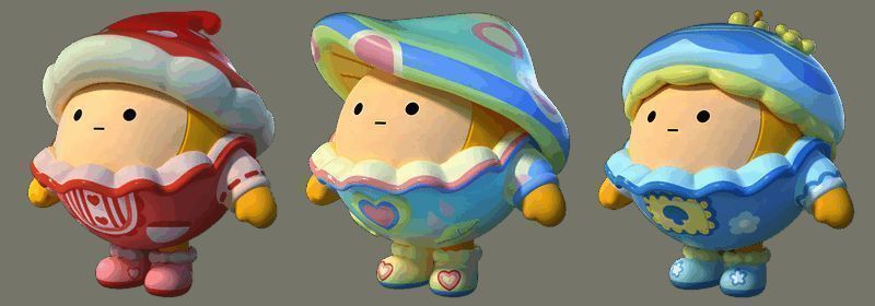 红伞小菇、彩衣小菇、蓝帽小菇形象图