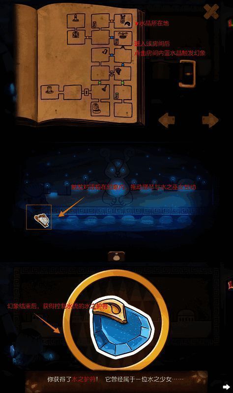 日门第六层蓝水晶处获得水之护符