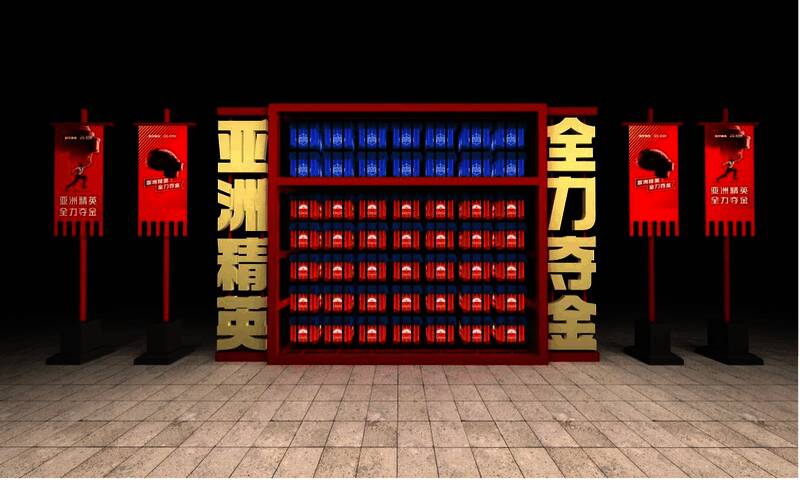 成都汉服周现场的空投灯墙