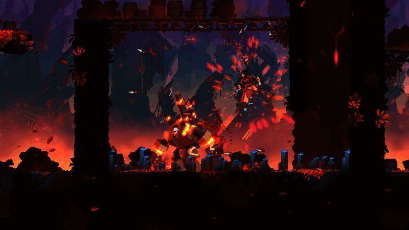 玩家使用手柄玩《重生细胞》画面