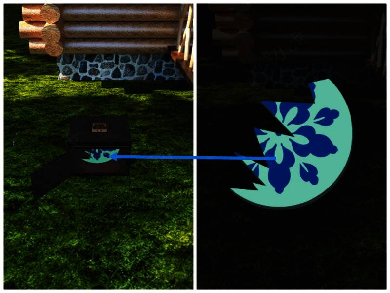 打开箱子获得拼图碎片的画面