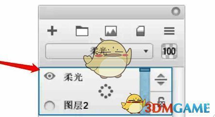 sketchbook pro怎么调整图层的混合模式?sketchbook pro插画入门教程 SketchBook选择柔光混合模式后图层显示界面图