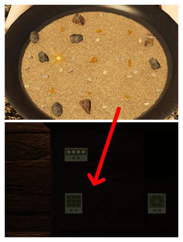 河边淘金者及柜子抽屉图