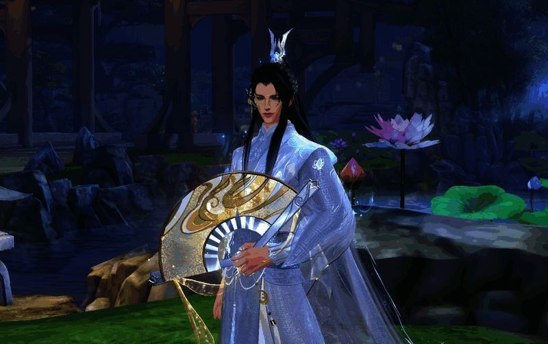 身着暖絮浮岚搭配其他配饰的少侠美照