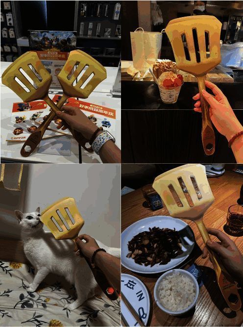 好事成双铲出现在各种场合的打卡照