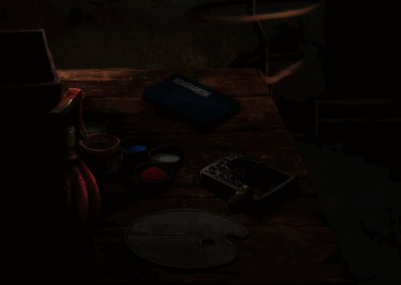 工作室制作调色板场景图片