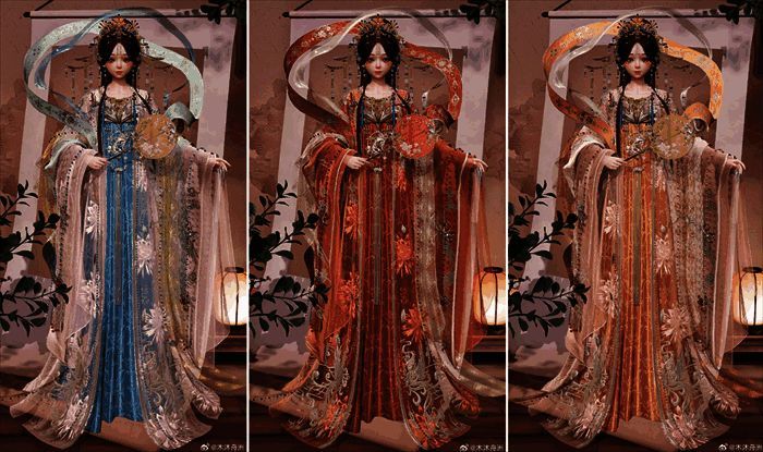 有凤服饰千幻色域染色前后对比图