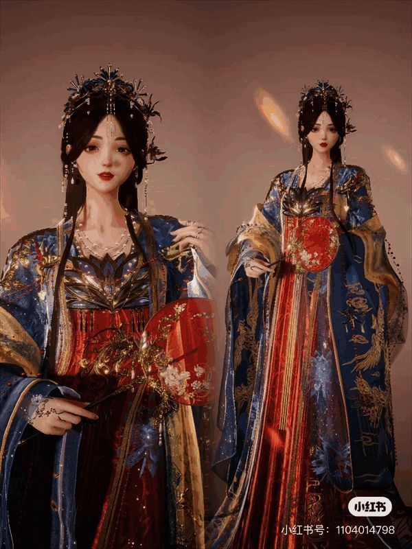 不同星级服饰千幻色域染色效果展示图