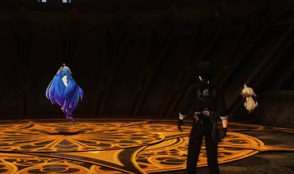 飞进大厅触发剧情的画面