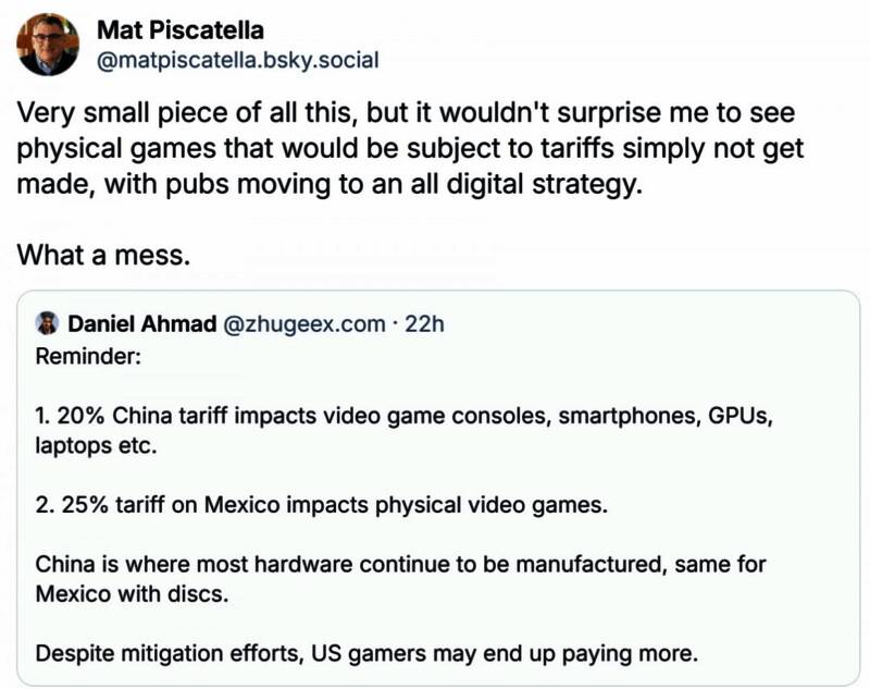 特朗普关税影响游戏行业相关图片2